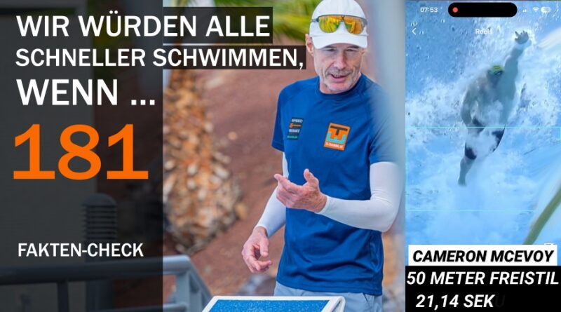 Tipp #181: Der Beweis – ohne Atmung schneller schwimmen